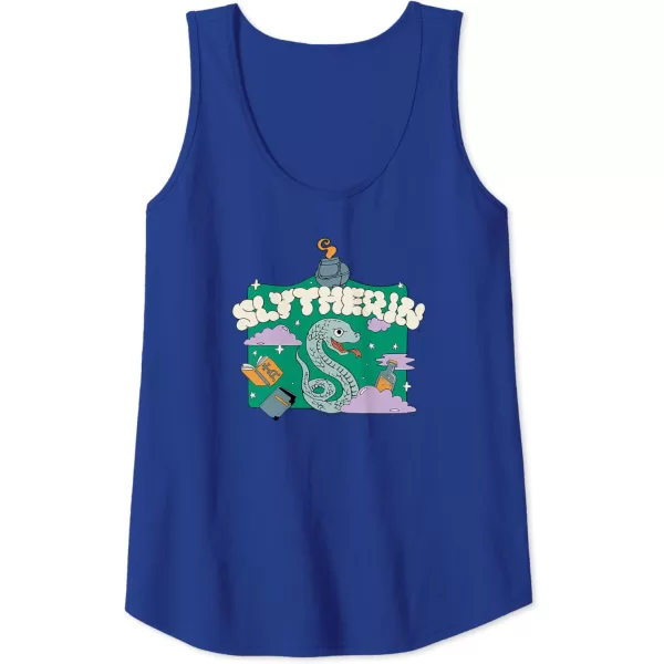 Amazon Essentials Harry Potter Hogwarts Slytherin House Cartoon Scene Tank TopRoyal Blue