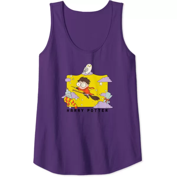 Amazon Essentials Harry Potter Icons Cartoon Portrait Tank TopPurple