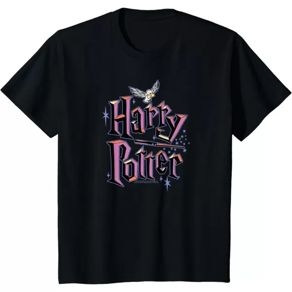 Amazon Essentials Harry Potter Multicolor Purple Logo TShirtBlack