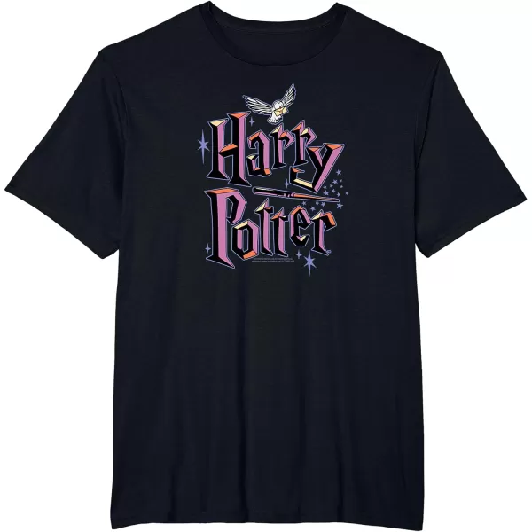 Amazon Essentials Harry Potter Multicolor Purple Logo TShirtBlack