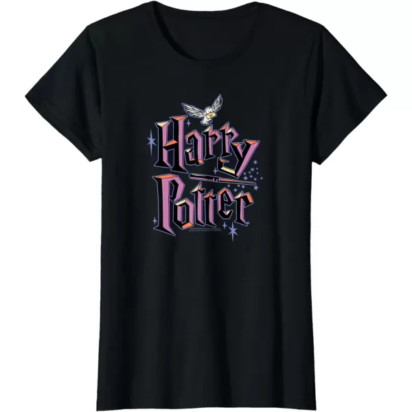Amazon Essentials Harry Potter Multicolor Purple Logo TShirtBlack