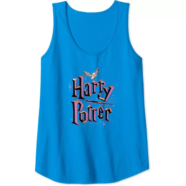 Amazon Essentials Harry Potter Multicolor Purple Logo Tank TopSapphire Blue