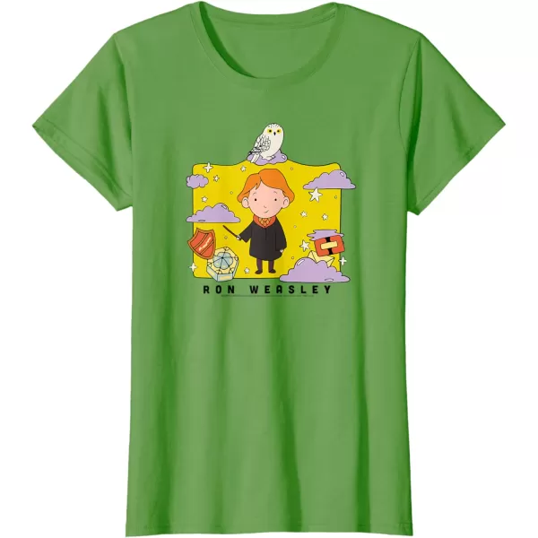 Amazon Essentials Harry Potter Ron Weasley Icons Cartoon Portrait TShirtGrass Green