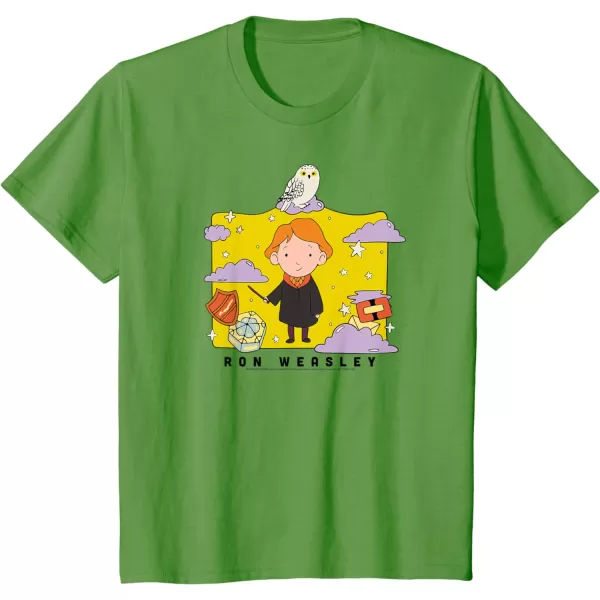 Amazon Essentials Harry Potter Ron Weasley Icons Cartoon Portrait TShirtGrass Green