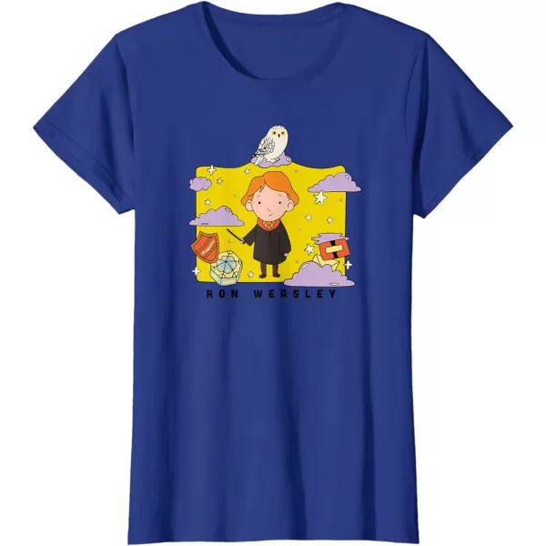 Amazon Essentials Harry Potter Ron Weasley Icons Cartoon Portrait TShirtRoyal Blue