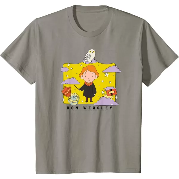 Amazon Essentials Harry Potter Ron Weasley Icons Cartoon Portrait TShirtSlate Grey