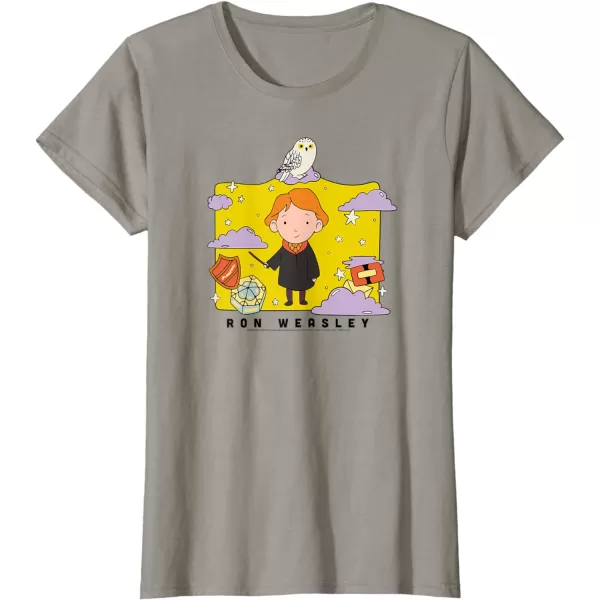 Amazon Essentials Harry Potter Ron Weasley Icons Cartoon Portrait TShirtSlate Grey