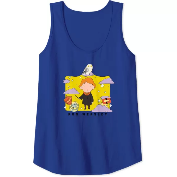 Amazon Essentials Harry Potter Ron Weasley Icons Cartoon Portrait Tank TopRoyal Blue