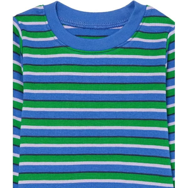 Amazon Essentials Holiday Family Matching Pajama SetsKids amp Baby Blue Green Stripe  Snug Fit