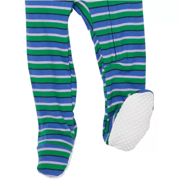 Amazon Essentials Holiday Family Matching Pajama SetsKids amp Baby Blue GreenGreyOrange  Footed