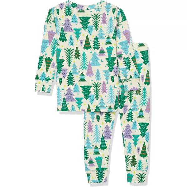 Amazon Essentials Holiday Family Matching Pajama SetsKids amp Baby Festive Tree  Snug Fit