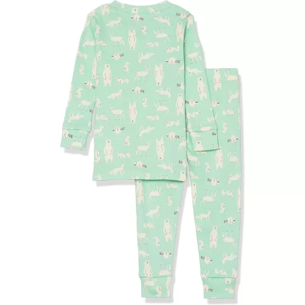 Amazon Essentials Holiday Family Matching Pajama SetsKids amp Baby Forest Animals  Snug Fit