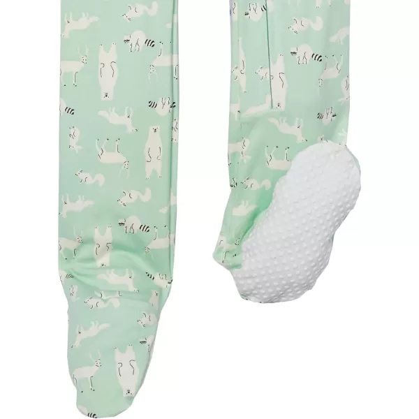 Amazon Essentials Holiday Family Matching Pajama SetsKids amp Baby Forest AnimalsPurpleWhite  Footed