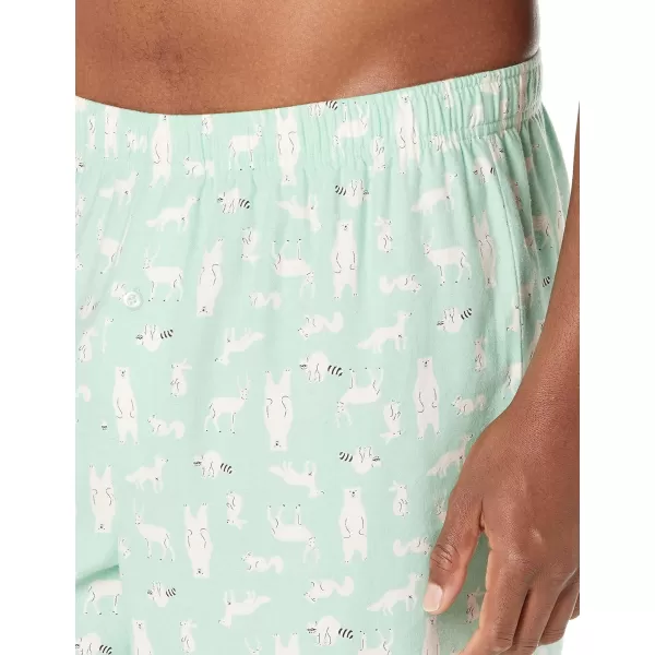 Amazon Essentials Holiday Family Matching Pajama SetsMens Forest Animals  Flannel Set