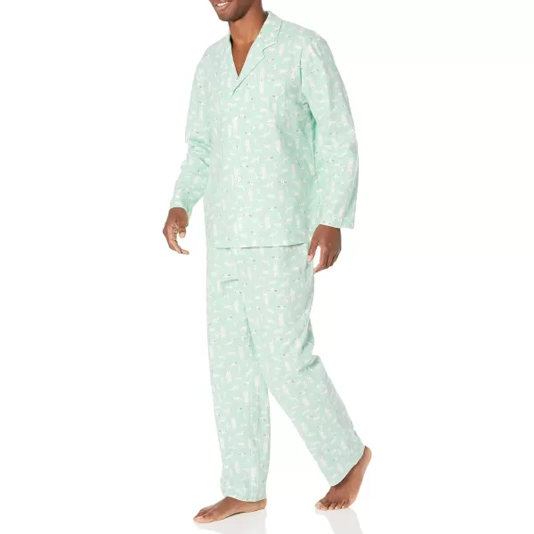 Amazon Essentials Holiday Family Matching Pajama SetsMens Forest Animals  Flannel Set