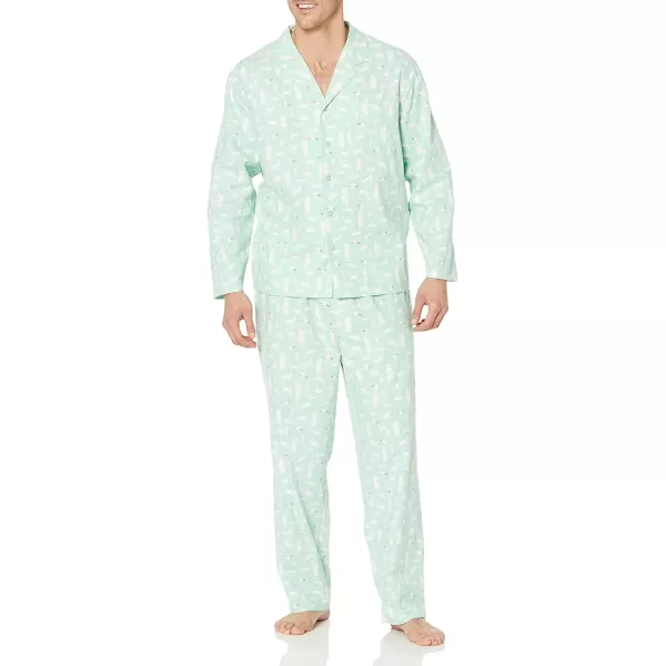 Amazon Essentials Holiday Family Matching Pajama SetsMens Forest Animals  Flannel Set