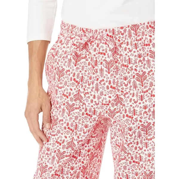 Amazon Essentials Holiday Family Matching Pajama SetsMens White Forest  Pant