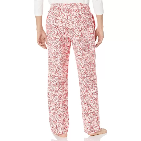 Amazon Essentials Holiday Family Matching Pajama SetsMens White Forest  Pant
