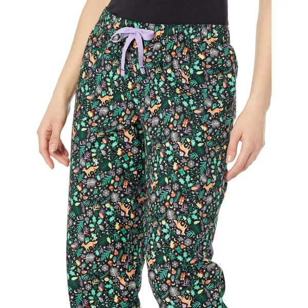 Amazon Essentials Holiday Family Matching Pajama SetsWomens Black Folkloric  Pant