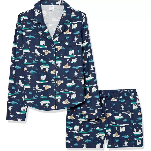 Amazon Essentials Holiday Family Matching Pajama SetsWomens Navy Arctic Creatures