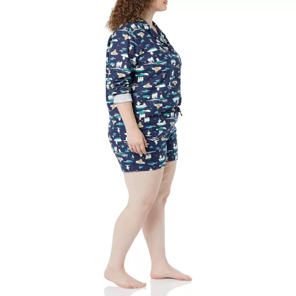 Amazon Essentials Holiday Family Matching Pajama SetsWomens Navy Arctic Creatures