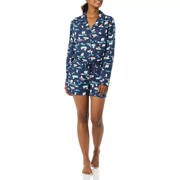 Amazon Essentials Holiday Family Matching Pajama SetsWomens Navy Arctic Creatures
