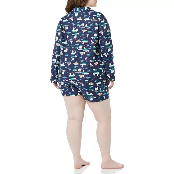 Amazon Essentials Holiday Family Matching Pajama SetsWomens Navy Arctic Creatures