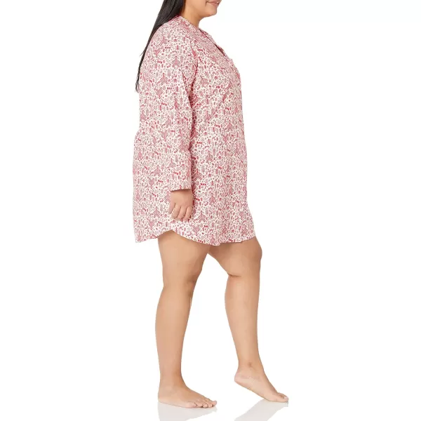 Amazon Essentials Holiday Family Matching Pajama SetsWomens White Forest  Nightgown