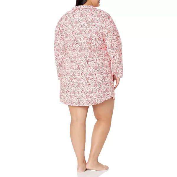 Amazon Essentials Holiday Family Matching Pajama SetsWomens White Forest  Nightgown