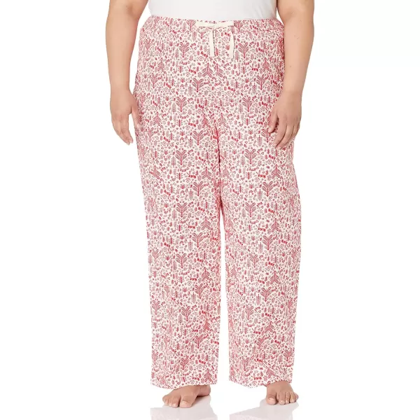 Amazon Essentials Holiday Family Matching Pajama SetsWomens White Forest  Pant