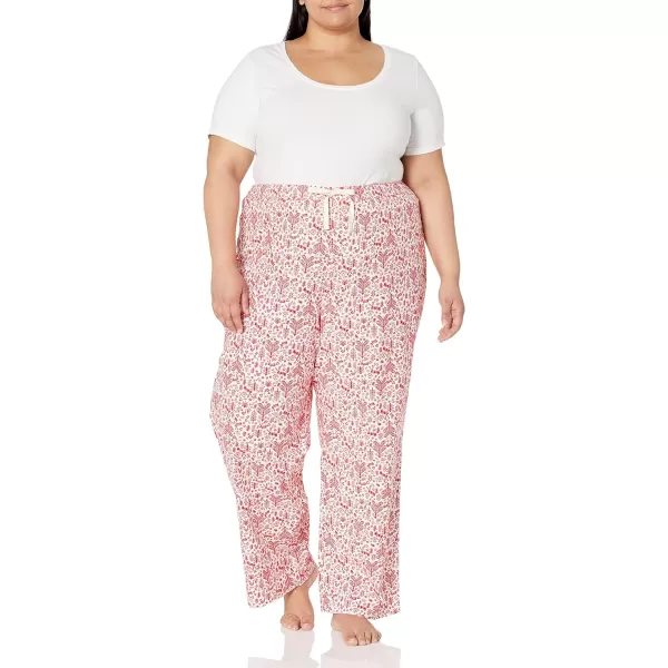 Amazon Essentials Holiday Family Matching Pajama SetsWomens White Forest  Pant