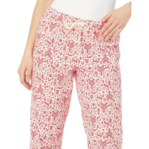 Amazon Essentials Holiday Family Matching Pajama SetsWomens White Forest  Pant
