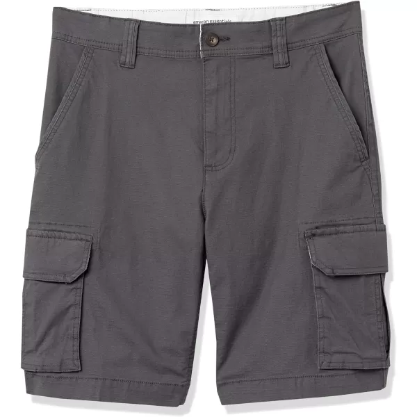 Amazon Essentials Mens 10 Lightweight Ripstop Stretch Cargo ShortDark Grey