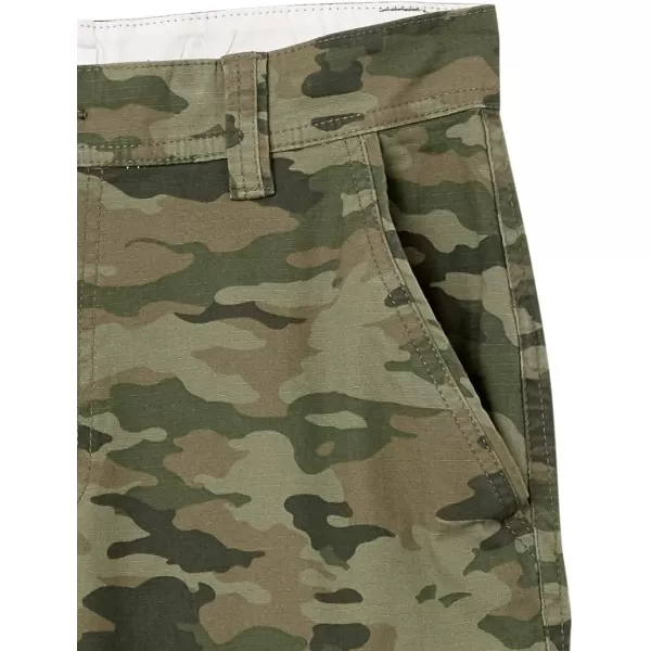 Amazon Essentials Mens 10 Lightweight Ripstop Stretch Cargo ShortGreen Camo