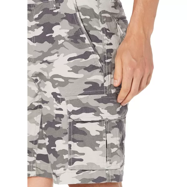 Amazon Essentials Mens 10 Lightweight Ripstop Stretch Cargo ShortGrey Camo