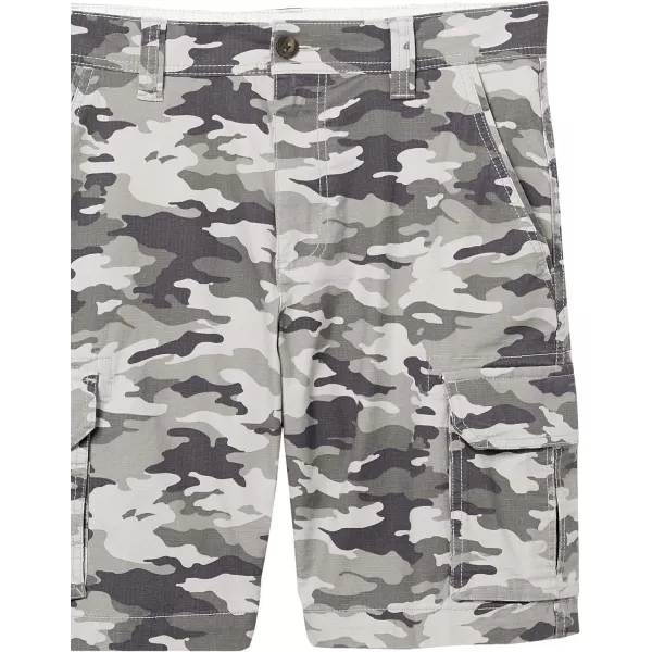 Amazon Essentials Mens 10 Lightweight Ripstop Stretch Cargo ShortGrey Camo