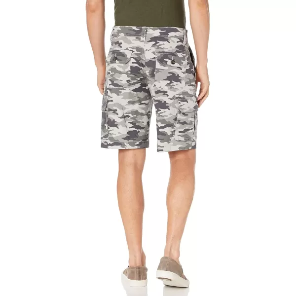 Amazon Essentials Mens 10 Lightweight Ripstop Stretch Cargo ShortGrey Camo