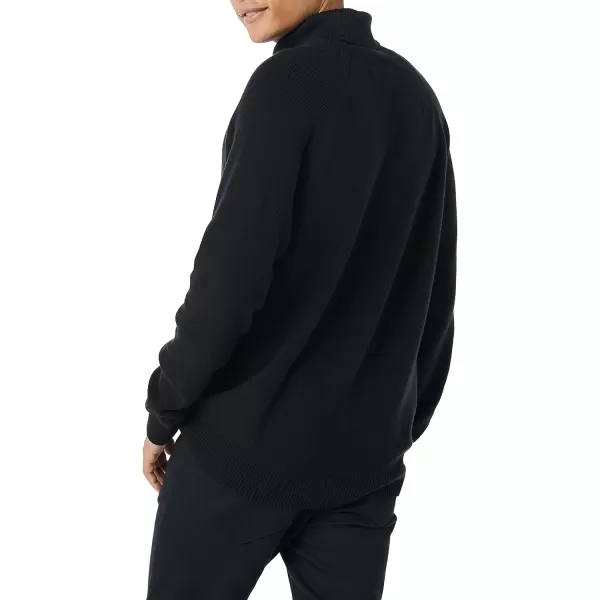 Amazon Essentials Mens 100 Cotton Rib Knit Turtleneck SweaterBlack