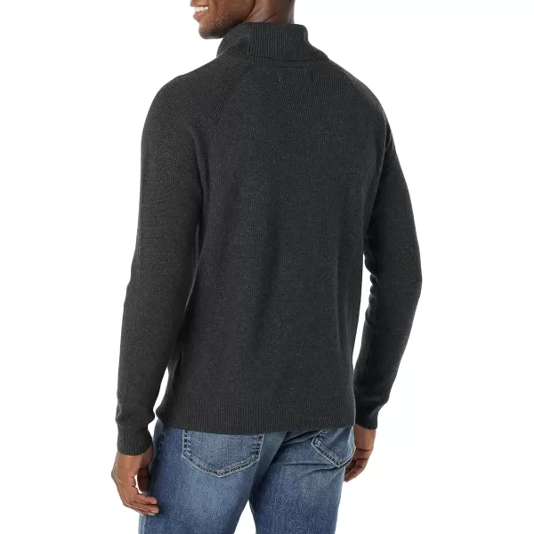 Amazon Essentials Mens 100 Cotton Rib Knit Turtleneck SweaterCharcoal Heather