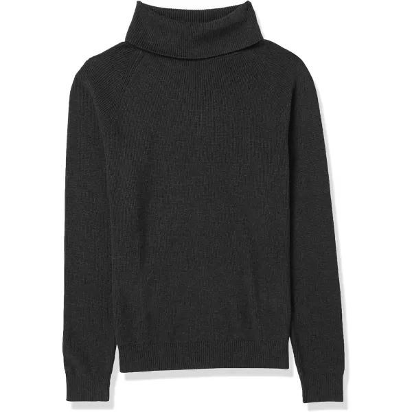 Amazon Essentials Mens 100 Cotton Rib Knit Turtleneck SweaterCharcoal Heather