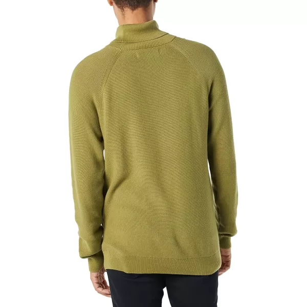 Amazon Essentials Mens 100 Cotton Rib Knit Turtleneck SweaterGolden Olive