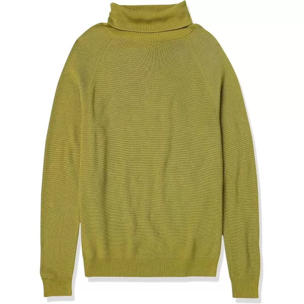 Amazon Essentials Mens 100 Cotton Rib Knit Turtleneck SweaterGolden Olive