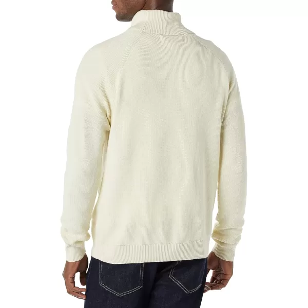 Amazon Essentials Mens 100 Cotton Rib Knit Turtleneck SweaterIvory