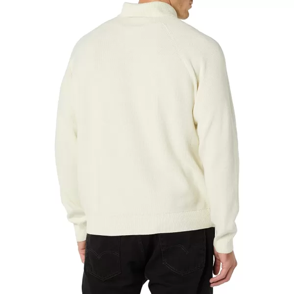 Amazon Essentials Mens 100 Cotton Rib Knit Turtleneck SweaterIvory