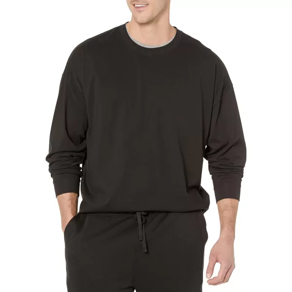 Amazon Essentials Mens 100 Organic Cotton OversizedFit LongSleeve TShirtBlack