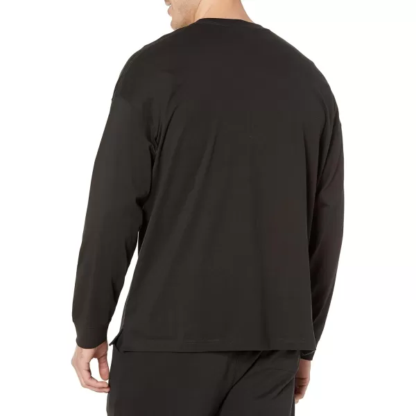 Amazon Essentials Mens 100 Organic Cotton OversizedFit LongSleeve TShirtBlack