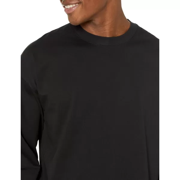 Amazon Essentials Mens 100 Organic Cotton OversizedFit LongSleeve TShirtBlack