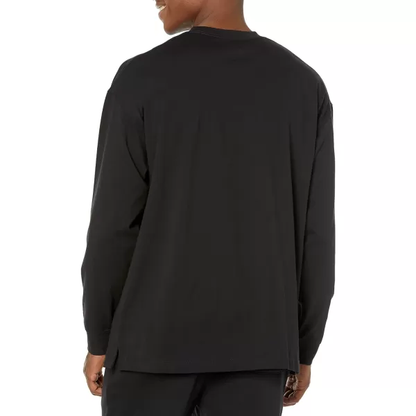 Amazon Essentials Mens 100 Organic Cotton OversizedFit LongSleeve TShirtBlack