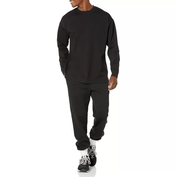 Amazon Essentials Mens 100 Organic Cotton OversizedFit LongSleeve TShirtBlack