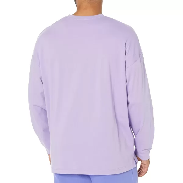 Amazon Essentials Mens 100 Organic Cotton OversizedFit LongSleeve TShirtPurple